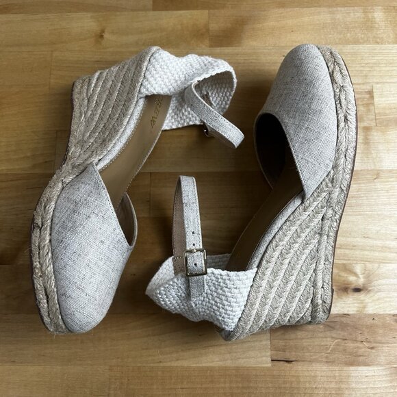 J.Crew Factory‎ Ankle-strap Espadrille Wedges Sandal Closed Toe Shoes Size 6.5 - Picture 7 of 11